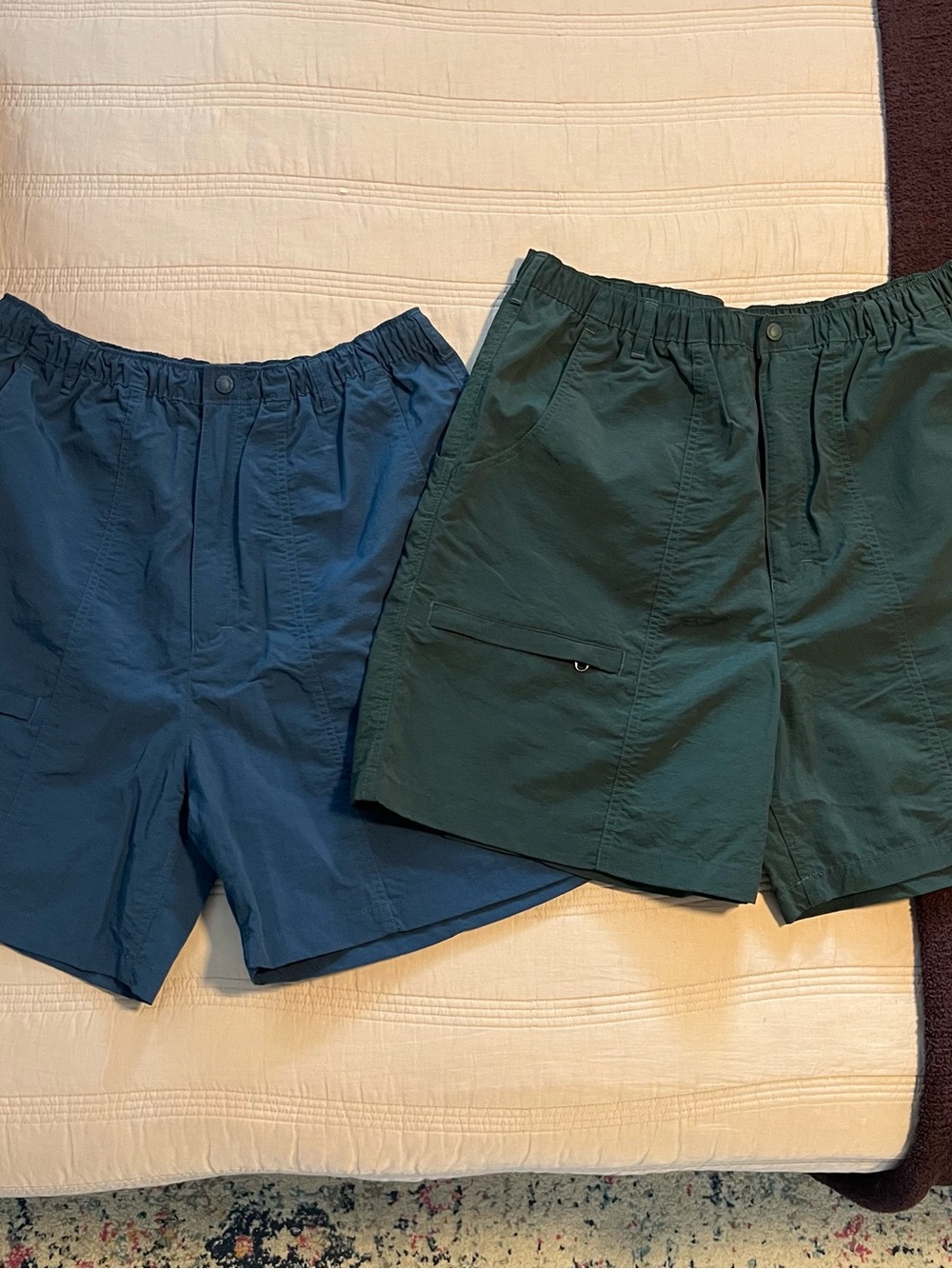 Cabela's Men's Cargo Shorts in Blue and Dark Green